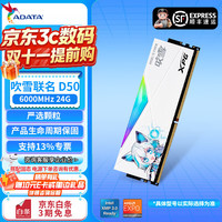 威刚 XPG龙耀D50 华硕吹雪联名DDR5台式机内存条AI PC EXPO&XMP D50 6000 24G