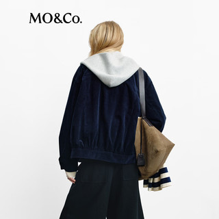 MO&Co. MBF4COTT06 灯芯绒工装风夹克 深宝蓝色 L/170
