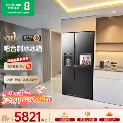 容声 制冰冰箱全自动制冰机冰箱带艺术吧台一级能效对开门双门开家用电冰箱 制冰冰箱（非补贴）