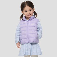 Gap 女幼童秋季 Logo胶印轻薄羽绒服马甲 淡紫