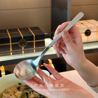 时光弧 锤纹316不锈钢西餐勺 主餐更 1把