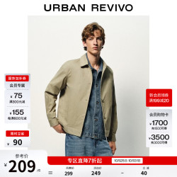 UR UR2026冬季新款男装简约休闲通勤风纽扣夹克外套UMB160001 卡其 XS