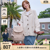 kipling 凯浦林kipling生日礼物男女新款轻便大容量休闲出游通勤双肩包猴子包 CITY PACK S-柔砂浅棕褐色