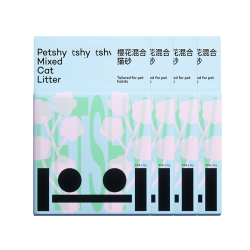 petshy 木薯豆腐混合猫砂植物除臭低尘10kg京东自营樱花猫砂 可冲厕所