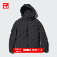 优衣库 PUFFTECH空气棉服连帽外套女装487406 478571 469871 469871/09黑色 3XL