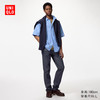 优衣库 EZY DENIM牛仔裤/水洗产品加长款男装轻松牛仔裤弹力482855 485623/69藏青色 XL