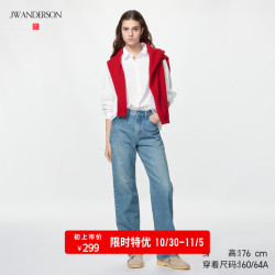 优衣库 直筒牛仔裤/水洗产品加长款女装合作款