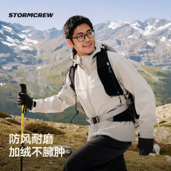 media storm 加绒软壳夹克3.0STORMCREW新款防风耐磨冬季户外加双11 极夜黑 L