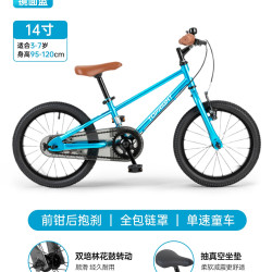 途锐达 20寸超轻儿童自行车6-10岁12岁变速自行车青少年蜂鸟蓝 蜂鸟 20寸 蓝色 7速变速镜面蓝