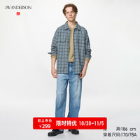 优衣库 直筒牛仔裤/水洗产品加长款男装合作款489368 65 宝蓝色 27 /160/68A