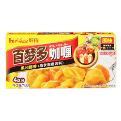 好侍 百梦多咖喱块原味不辣日式咖喱调料儿童咖喱鸡排饭牛肉饭鱼蛋材料 百梦多1号原味100g*1盒