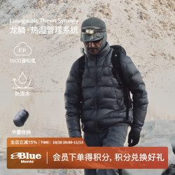 蓝岐 龙鳞结构冬季防泼水白鹅绒内胆7D超轻1000蓬拒水保暖羽绒服男 桫椤绿 L