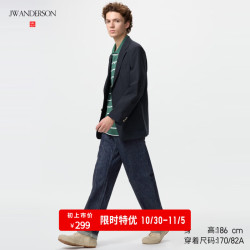 优衣库 水洗产品 男士直筒牛仔裤