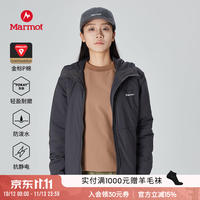 土拨鼠 男女同款德纳里轻量棉服金标P棉防泼水连帽夹克外套 灰牡蛎 L