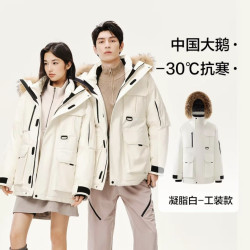 网易严选 90%鹅绒三防工装派克男女同款羽绒服