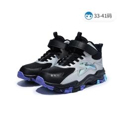 特步 防滑缓震轻质舒适耐磨男中大童秋季恒温锁暖保暖休闲棉鞋