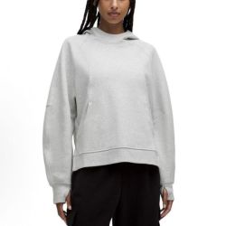 lululemon Scuba系列时尚宽松连帽拉绒卫衣女 LW3IRDS
