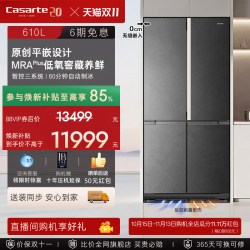 卡萨帝 揽光系列 BCD-610WGCTDM4D9U1 风冷十字门冰箱 610L