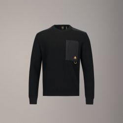 MOOSE KNUCKLES [奢享免息]MOOSE KNUCKLES 男士金标LOGO小剪刀圆领拼接针织衫