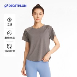 迪卡侬 速干 女士运动T恤