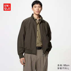 优衣库 487318 哈灵顿茄克 深褐色 XL 男装外套