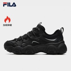 斐乐 猫爪7丨FILA加绒鞋26冬季新款女鞋老爹鞋厚底休闲保暖运动鞋