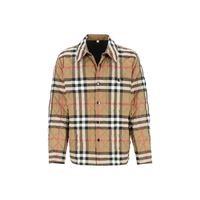 移动端：BURBERRY 男士灰褐色棉质网格纹长排扣棉服高端流行
