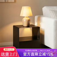 奢奥（SERLAOUL）床头柜卧室2026新款高级黑色创意现代简约风无味无甲醛环保母婴级 CTG039_B款