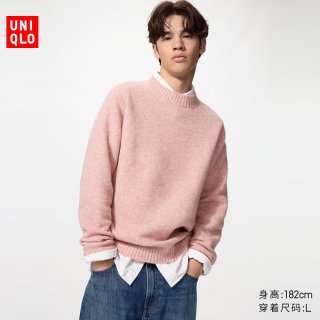 优衣库 souffle yarn舒芙蕾 圆领针织衫 男士 486080