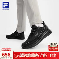 斐乐 柔云4丨斐乐跑步鞋26秋冬新款男鞋高尔夫运动 黑-BK 39