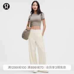 lululemon Swift 女士阔腿裤 亚洲版型 浅象牙白 M LW5IDEA