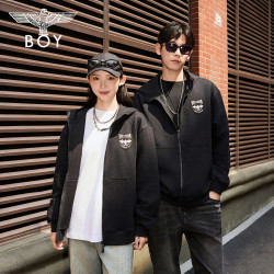 BOY LONDON BOYLONDON立体肌理连帽开衫卫衣26秋冬外套N06902