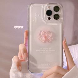 花小匣蝴蝶结适用iPhone17手机壳苹果18promax立体水晶11透明16少女 透明 水晶蝴蝶结 12pro max (6.7)