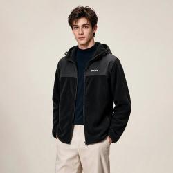 DKNY 肌理纹路质感拼接男式外套保暖男式夹克