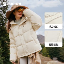 FILA FUSION 斐乐潮牌情侣羽绒服女款冬季运动滑雪保暖防风外套男