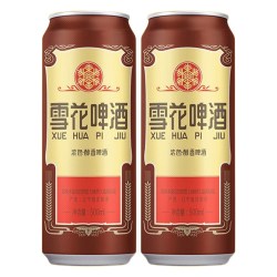 雪花 经典老雪 啤酒 500ml*2罐