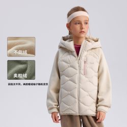 SWIFT 儿童运动轻薄羽绒服冬季新款男童女童修身拼接新年外套