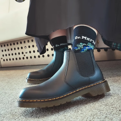 Dr.Martens 马丁2976短靴软皮黑色切尔西靴