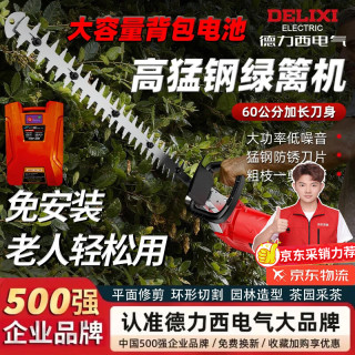 德力西 电气充电式绿篱机电动修剪机园林绿化剪茶叶背负式茶树修粗枝机篱笆剪 双刃款-背负式绿篱机-