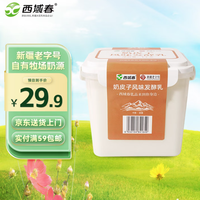 西域春 桶装水果捞浓稠酸奶 奶皮子 1000g 1桶