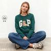 Gap 女装冬季logo胶印抓绒宽松卫衣休闲时尚上衣美版800444