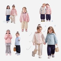 jellybaby 女童双面穿外套秋冬季儿童衣服女宝休闲裤子宝宝T恤