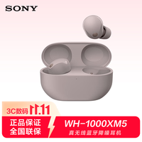 索尼 WF-1000XM5 真无线蓝牙耳机运动游戏音乐通话降噪耳机 玫瑰灰