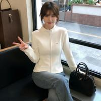 雪中飞 立领拉链卫衣女26秋季新款修身收腰显瘦短款外套上衣