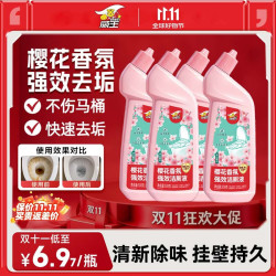 威王 洁厕剂 500g*4 洁厕灵液体洁厕宝 马桶清洁剂强力除垢除臭