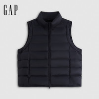 Gap 女士轻薄立领排骨条羽绒马甲外套