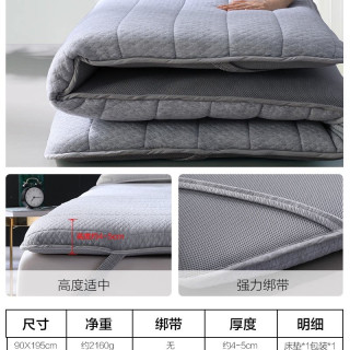 移动端：SHUIXINGHOME 水星家纺乳胶床垫原液进口加厚款宿舍学生榻榻米垫子褥子租房专用