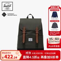 Herschel Supply Herschel加拿大赫行ECO系列Retreat15L大容量双肩背包旅行休闲书包男女同 暮林绿/经典黑色