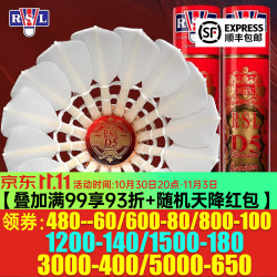 RSL 羽毛球飞行稳定 耐打比赛 初学训练鸭毛球12只装单桶 亚狮龙D5 77速 1筒