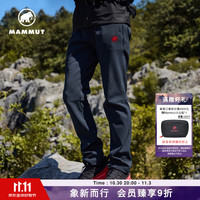 猛犸象 Clion男女户外登山保暖加绒加厚防风防泼水软壳长裤 黑色 红标